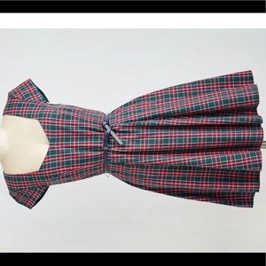 ModCloth plaid sundress with keyhole back